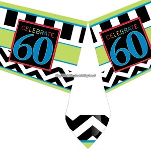 60-års födelsedag bordsduk i plast - 137cm x 259cm 60-års födelsedag bordsduk i plast - 137cm x 259cm