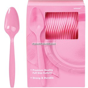 Ljusrosa plastskedar - 100 st Ljusrosa plastskedar - 100 st