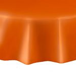 Orange rund bordsduk - plast 86 - 213cm Orange rund bordsduk - plast 86 - 213cm