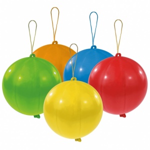 Runda punch ball ballonger - fem pack - Latex - 5 st