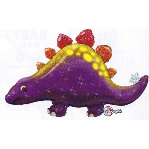 Lila Stegosaurus folieballong till födelsedagen - 112 cm