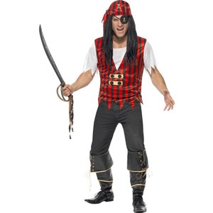 Pirat maskeraddräkt set - Medium Pirat maskeraddräkt set - Medium